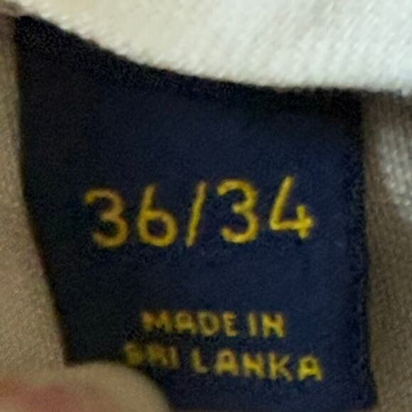 Polo Ralph Lauren Mens Chino Pants 36x34 in Classic Fit Beige 100% Cotton - Picture 6 of 6